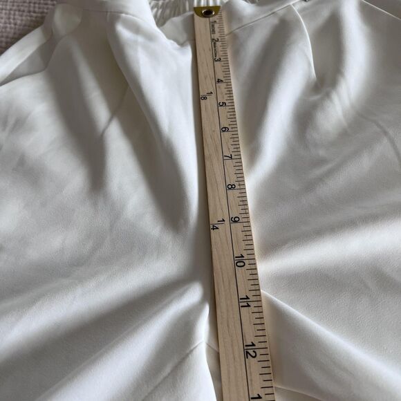 Tahari Pants Womens XS White Wide Leg Pull On Lined Pleated Trousers THF23003 - Picture 11 of 14